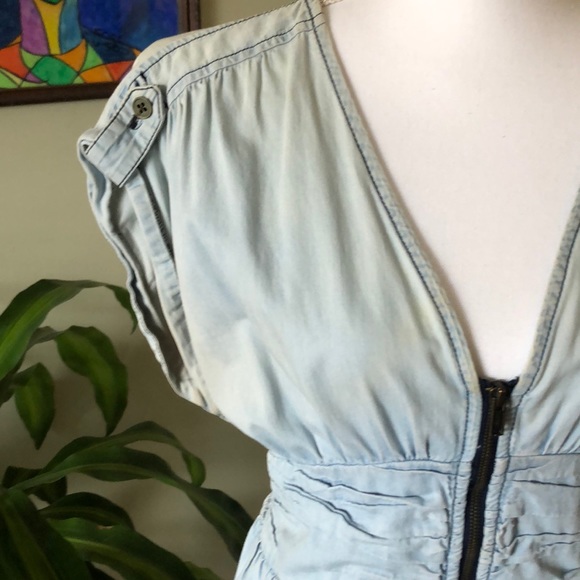 H&M Vintage style Denim Tunic Dress WITH POCKETS - Picture 2 of 3